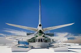 Water slides from a Boeing 747.